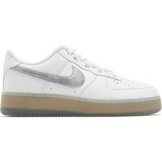 Argent Chaussures de Basket Air Force 1 '07 Premium White Metallic Silver Men's