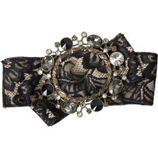 Brooches Dolce & Gabbana Black Lace Crystal Handmade Brooch Hair Pin