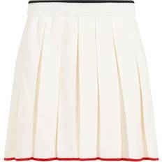 Wool Skirts Thom Browne Off-White Pleated Miniskirt - White