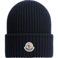 Moncler Men Beanies Moncler Wool And Cashmere Beanie - Blue