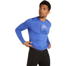 Icebreaker Merino 200 Oasis Ruapehu Round Long Sleeve Base Layer - Blue