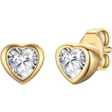 Womens Female Sterling Silver Earring Gold One
