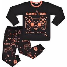Kids Pyjamas Contrast Top Bottom Sleepwear Set