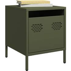 Møbler vidaXL Cabinet Olive Green 35 x 39 x 43.5 cm Steel Bedside Table