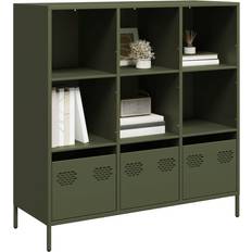 Møbler vidaXL Skab 101.5x39x103.5 cm Stål Olivengrøn Skænk