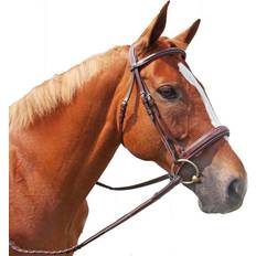 Bridles HDR Mono Crown Bridle Pad Wide Noseband Horse Aus Aus Nut (Horse)