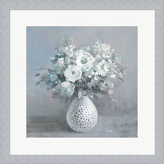 Interior Details Touch Of Spring II Sage Wall 17.25 H x 17.25 W x 1.0 D in Blue/White Framed Art