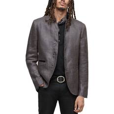 Linen Jackets John Varvatos Slim Fit Leather-Trim Jacket