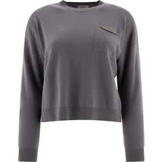 Peserico Peserico-Sweater With Punto Luce Knitwear Grey Donna