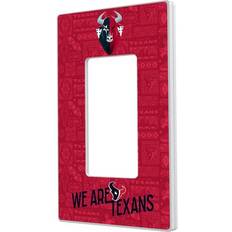 Light Switch Plates Sports Fan Products Houston Texans 2024 Illustrated Limited Edition Single Rocker Light Switch Plate