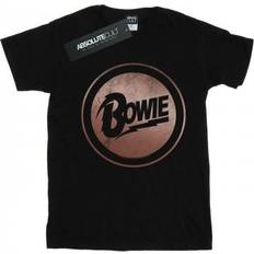 Rose Gold - Women Tops David Bowie Rose Gold Circle Cotton Boyfriend T-Shirt - Black