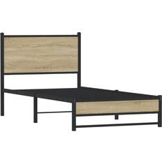 80 cm - Metal Sengerammer vidaXL Uden Madras 80x200 cm Metal Sonoma-Eg Sengeramme