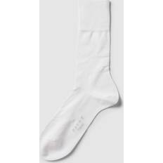 Clothing Falke Mens White Tiago Stretch-organic Cotton Blend Socks