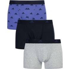 Uomo - Viola Intimo maschile Active Flex Cotton Trunks - Light Grey/Blue/Purple Pattern