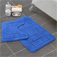 Gaveno Cavailia Grecian Grace 2 Piece Bath Mat Set Blue