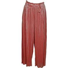 Velvet Pants & Shorts Endless Rose Velvet Pleated Wide Leg Pants Womens Pink