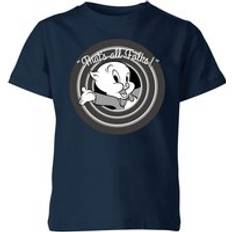 Original Hero That's All Folks Porky Pig Kids' T-Shirt - Navy
