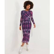 Mesh - Midi Dresses Joe Browns Elsa Printed Mesh Bodycon Dress - Purple