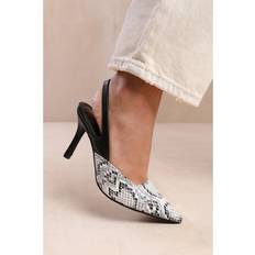 Natural Heels & Pumps Where's That From Cairo Pointed Toe Slingback Mid Heels - Natural
