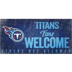 Tennessee Titans Wood Sign Fans Welcome 12x6