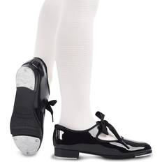 Black Ballerinas Capezio Girls Tyette Tap Shoe - Black Patent