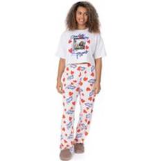 Multicoloured - Women Pyjamas Short Sleeve Long Leg Pyjama Set - Multi