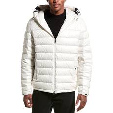 Natural Jackets Moncler Cornour Quilted Full Zip Hooded Down Jacket - Natural