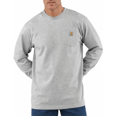 Carhartt Tops Carhartt Longsleeve Pocket Herren T-Shirt - Heather Grey