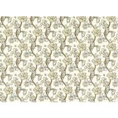 Cotton Fabrics on sale Clarke & Clarke Fabric Golden Lily Embroidery F1742/01 Fabrics Gold