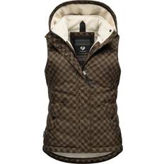 Dame - Vandtæt Veste Ragwear Vest 'Hesty' Lysebrun/Sort