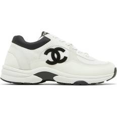 Chanel Low Top Trainer Suede White/Black Women's