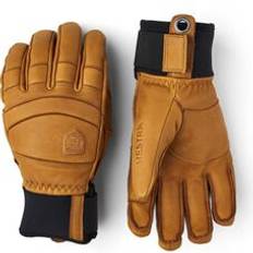 Brown - Men Gloves Hestra Men's Leather Fall Line 5-Finger Gloves - Brown