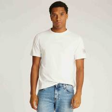 Calvin Klein Beige T-shirts Calvin Klein Badge Regular Tee - Ivory