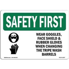 Multicoloured Workplace Signs SignMission OS-SF-D-35-L-11007 Face Shield