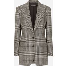 Dolce & Gabbana Vrouw Blazers Dolce & Gabbana Glen Plaid Blazer And Suits Beige