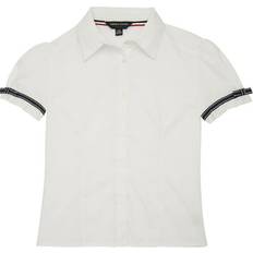 White Blouses & Tunics French Toast French Toast Girls' Short Sleeve Ribbon Bow Blouse - White