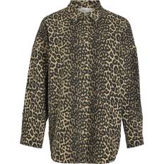 Vila Skjorter Vila Oversize Leopard Shirt - 4763073