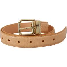 Gold Belts Dolce & Gabbana Beige Exotic Leather Gold Metal Buckle Belt