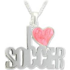 Alamode OT016 Silver Brass Pendant with Epoxy, Rose