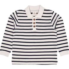 Pikékrage Pikétröjor Barnkläder Copenhagen Colors Striped Pique Polo - Navy/Cream Unisex