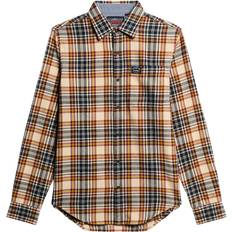 Superdry Herre Skjorter Superdry Long Sleeve Cotton Lumberjack Shirt - White