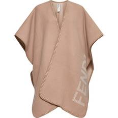 Beige - Mujer Capas y Ponchos Fendi Beige Ull Kasjmir Poncho Kvinner