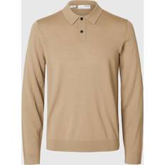 Selected Homme 100% Merinould Polo - Grøn