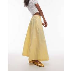 Yellow Skirts Topshop Weiter Popeline-Midirock - Zitronengelb