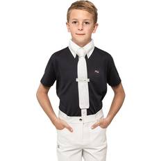 Bleu Chemises Chemise de concours équitation manches courtes enfant - Bleu