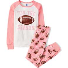 Girls Nightwear Children's Clothing The Children's Place Girl's Matching Family Football Snug Fit Pajamas - Rose Petal