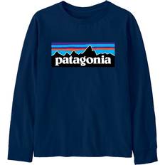 Patagonia Överdelar Barnkläder Patagonia K's L/S P-6 Logo T-Shirt - New Navy