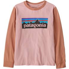 Patagonia Överdelar Barnkläder Patagonia K's L/S P-6 Logo T-Shirt - Mallow Pink