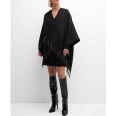 Dame - Lommer Halstørklæde & Sjal Burberry Uld Poncho Jakke Dame - Sort