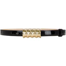 Oro Cinture Khaite Julius 20mm Patent Belt - Black/Gold